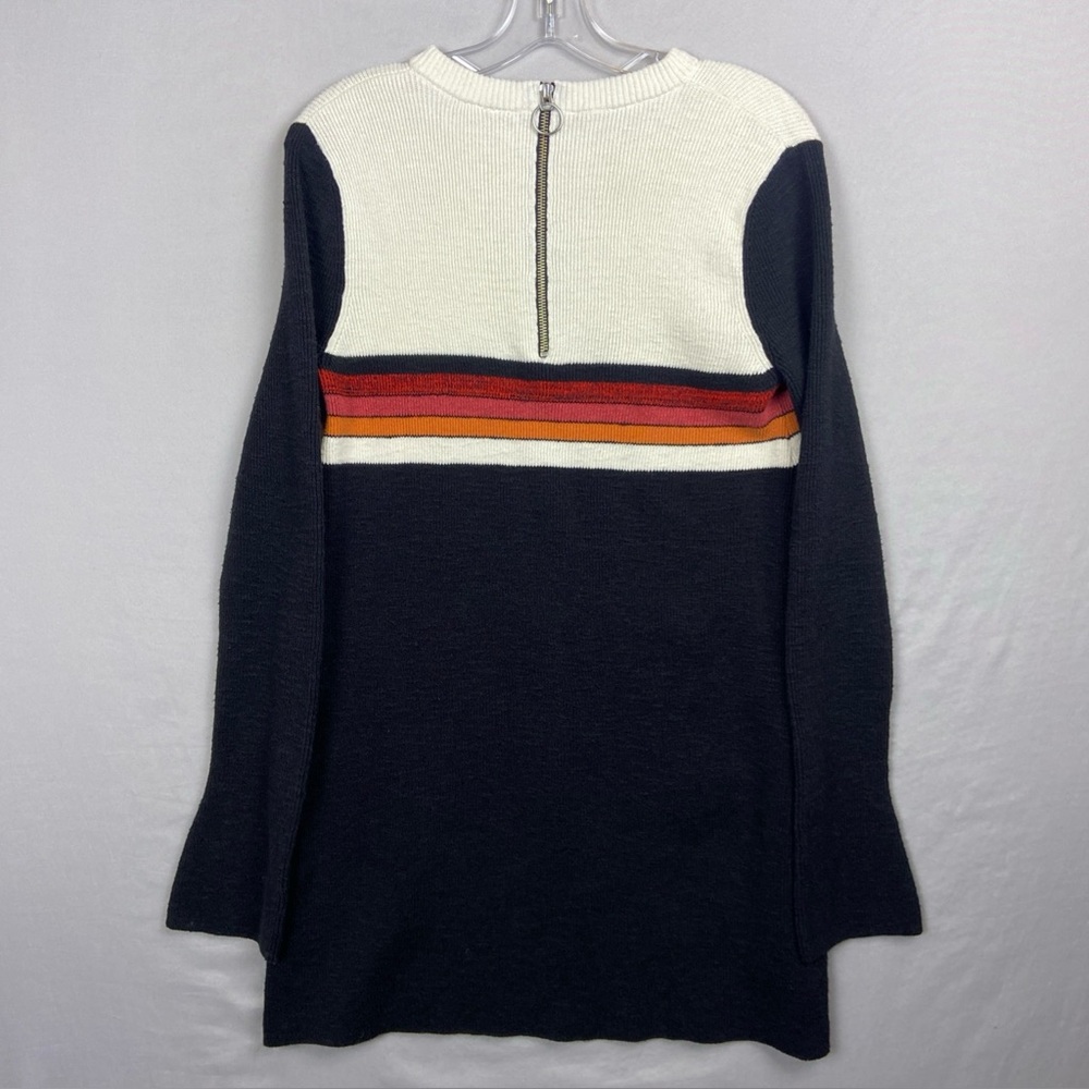 Free People Colorblock Sweater Dress Women’s Size Medium Linen Blend Long Sleeve